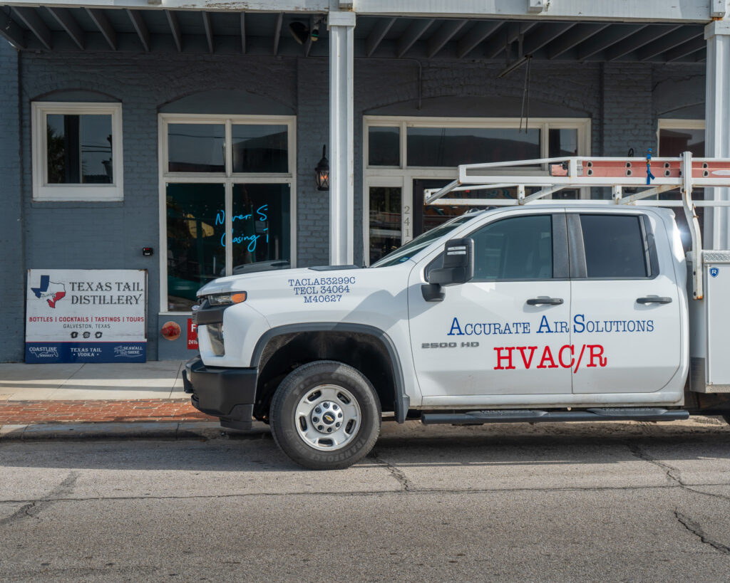 accurate air solutions hvac repair truck in galveston tx